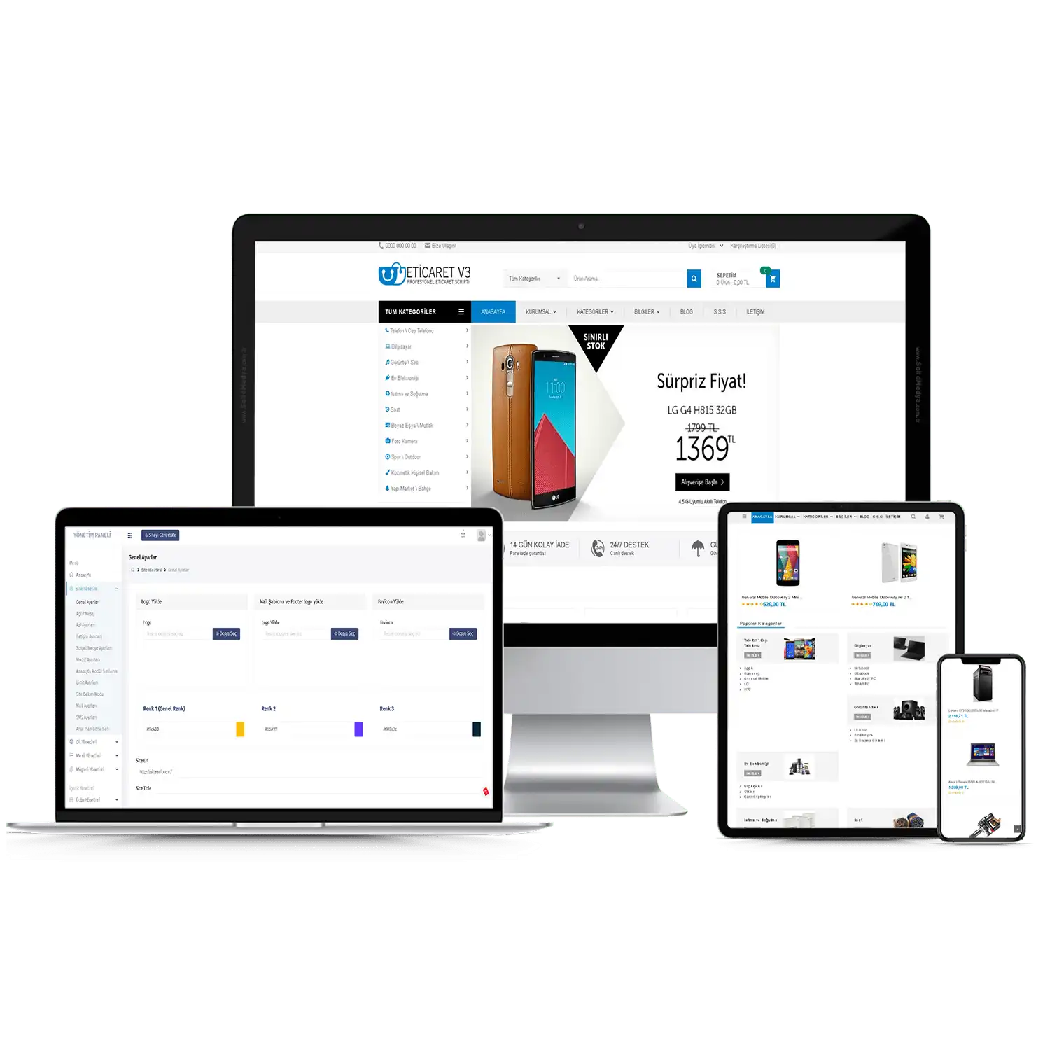 E-Ticaret Sitesi V3 Web Site Teması