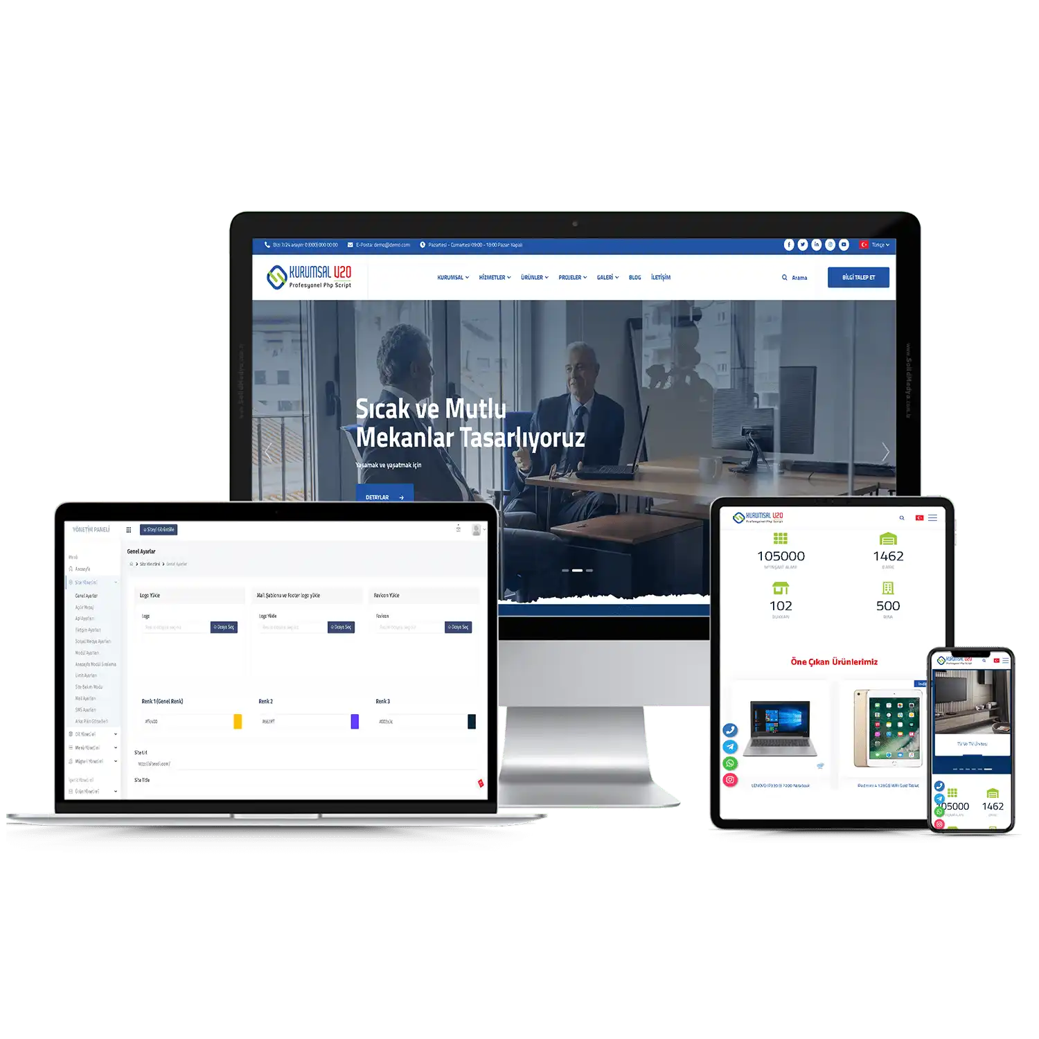 Kurumsal Firma V20 Web Site Teması